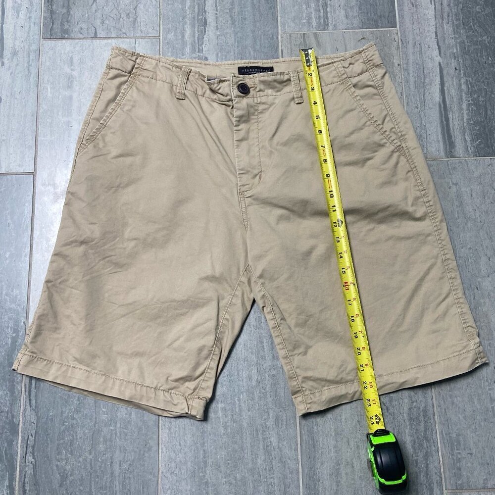 Aeropostale Flat-Front Chino Shorts Tan Khaki Size 36 - Picture 6 of 7